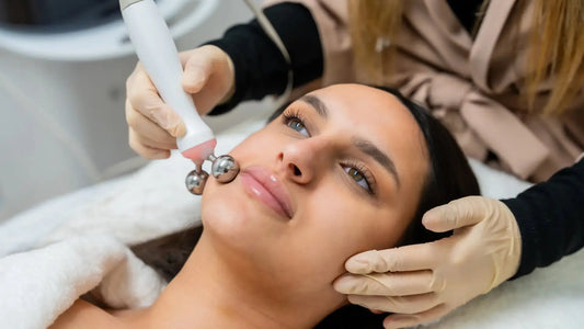 Person examining skin after IPL treatment — spots darkening and redness are normal parts of the intense pulsed light recovery process