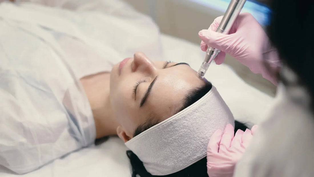 Microscopic view of micro-channels created by microneedling — showing why post-microneedling skin requires careful barrier recovery